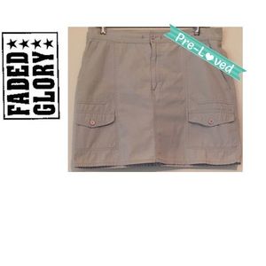 Faded Glory Cargo Skirt Sz 16 petite